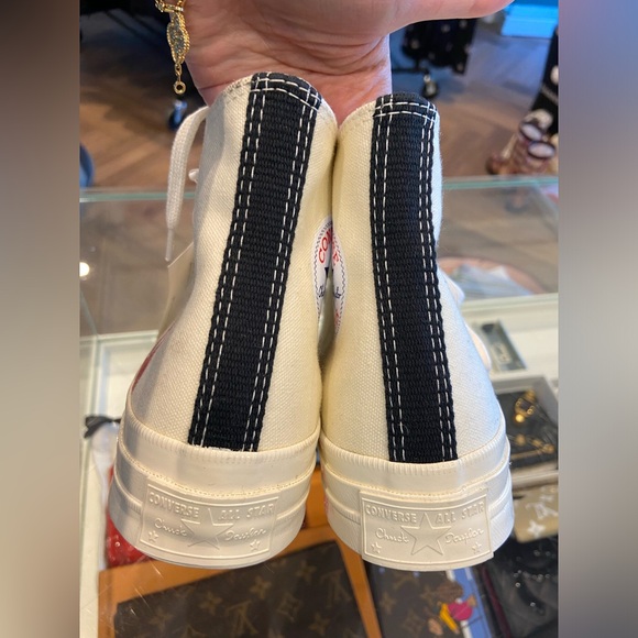 COMME DES GARÇONS PLAY CONVERSE X CDG PLAY Chuck Taylor '70 High-Top Sneakers - Picture 5 of 14